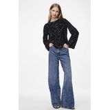 PIECES - PCKAM - Blouse - Zwart - Lange Mouw - Gerecycled Materiaal