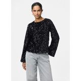 PIECES - PCKAM - Blouse - Zwart - Lange Mouw - Gerecycled Materiaal