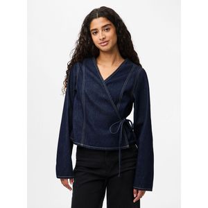 Pcfenna - Denim - Wikkelblouse - Regular-fit - Lange Mouwen