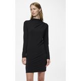 PIECES - Pcmadison Ls Draped Dress Noos - Damesjurk - Zwart