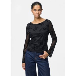 Pcflikka - Mesh Blouse - Tuniek - Transparant - Lange Mouwen - Regular Fit