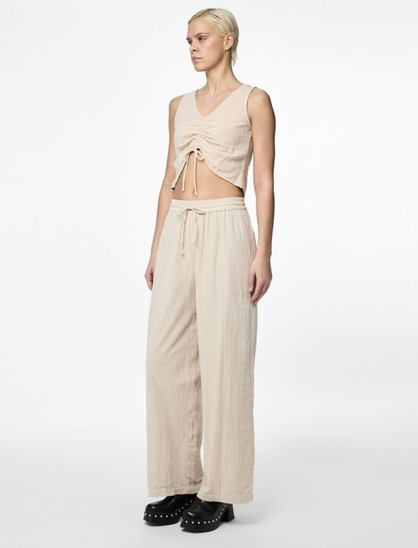 PIECES Broek 'PCMastina'  beige