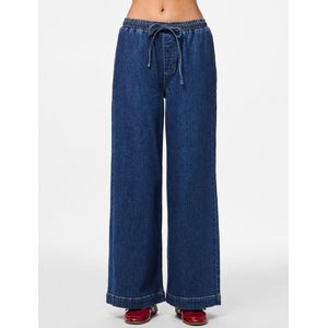 Pcsilke - Mw Pull Up Wide Fit - Jeans - Wide-leg - Mid-waist - Soepelvallende Pasvorm