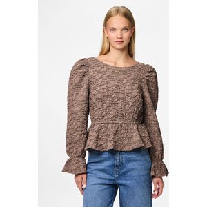 Pcmolly - Peplum Blouse - Polyester - Lange Mouwen - Regular Fit
