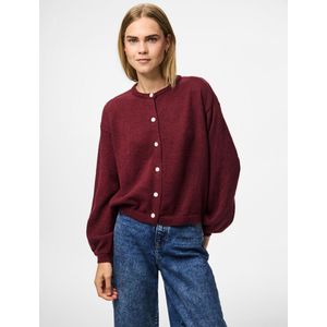 Pcida - Gebreid Vest - Knoopsluiting - Ronde Hals - Lange Mouwen