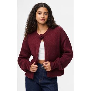 Pcjelena - Gebreid Vest - Knus - Knoopsluiting - Ronde Hals - Lange Mouwen