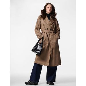 PIECES Pcscarlett Trenchcoat Dames - Bruin - 1 Stuk