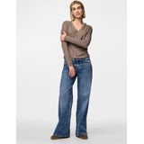 PIECES - PCIris - Gebreid Vest - Bruin Gemêleerd