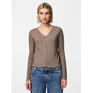 PIECES - PCIris - Gebreid Vest - Bruin Gemêleerd