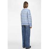 PIECES - PCMathilde - Gebreide Trui - Hemelsblauw/Wit - Lange Mouw