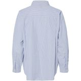 PIECES Blouse 'FEMME'  blauw / wit