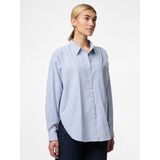 PIECES Blouse 'FEMME'  blauw / wit