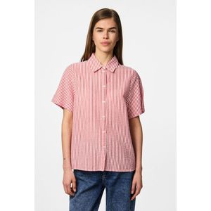 Pcsally Seersucker Overhemd Met Korte Mouwen