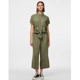 Pieces - Pia Culottebroek - Zwart - 70% Viscose 30% Linnen