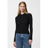 PIECES - PCKITTE - Poloshirt - Zwart - Lange Mouw