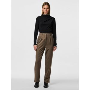 PIECES - PCKamil - Bandplooibroek - Mokka - High Waist