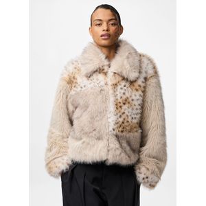 Plush - Pluizig Jas - Polyester - Warm - Lange Mouwen - Gespreide Kraag