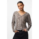 Pckam Pailletten Top Met Lange Mouwen