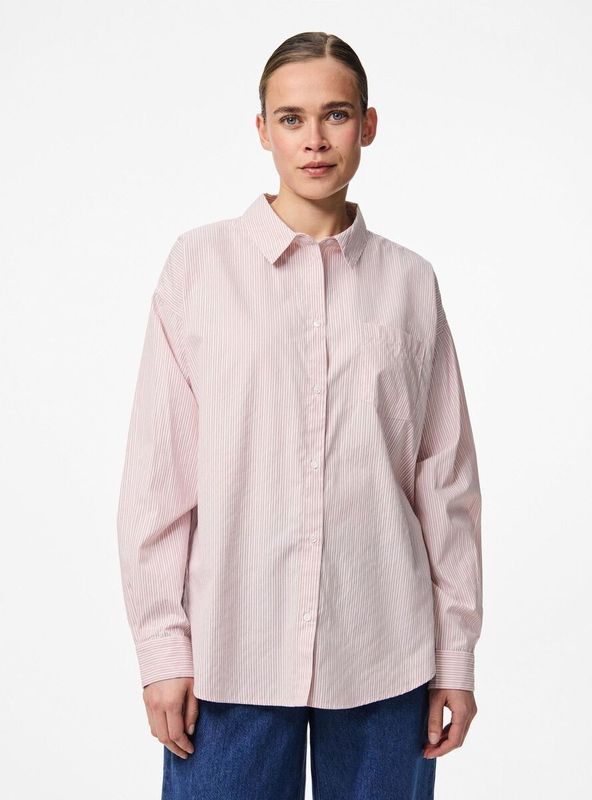 PIECES Blouse 'FEMME'  crème / rosa