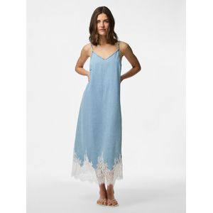 Pcfeni Kant Denim Maxi-jurk