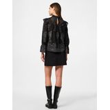 PIECES - Blouse 'PCNolia' - Donkergrijs/Zwart - Blouseshirt