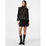 PIECES - Blouse 'PCNolia' - Donkergrijs/Zwart - Blouseshirt