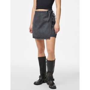 Pcflora Denim Wikkelrok