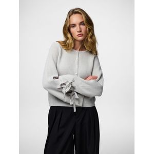 Pcrikke - Gebreid Vest - Ronde Hals - Lange Mouwen - Soepelvallende Pasvorm