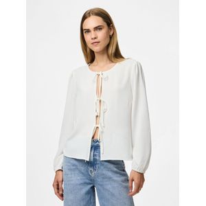 Pieces - Blouse - Cloud Dancer - Lange Mouwen - Regular Fit