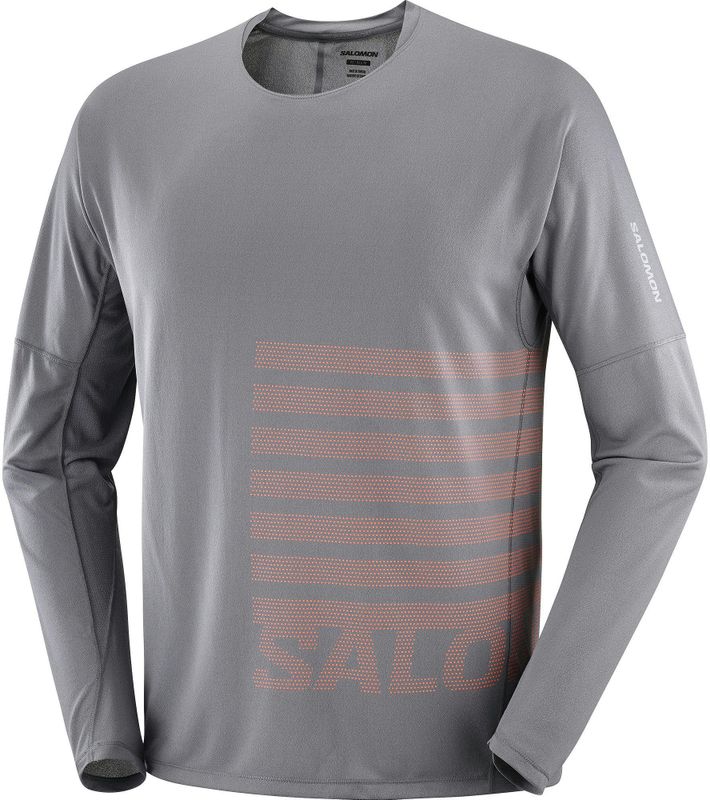 Salomon - Sense Aero LS Tee GFX - T-shirt - Grijs