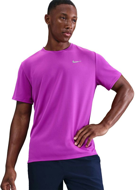 Nike - Miler - T-shirt - Paars - Dri-FIT UV - Heren