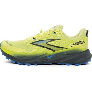 BROOKS Cascadia 19 Herensneakers, 40 EU, Sunny Lime Black Blue, 40 EU