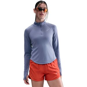 Nike Tempo Flash Dri-FIT hardlooptop met korte rits voor dames - Blauw
