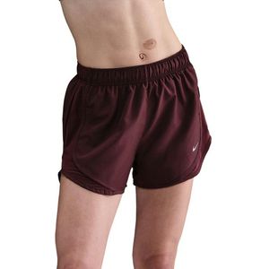 NIKE Sportbroek 'TEMPO'  wijnrood / wit