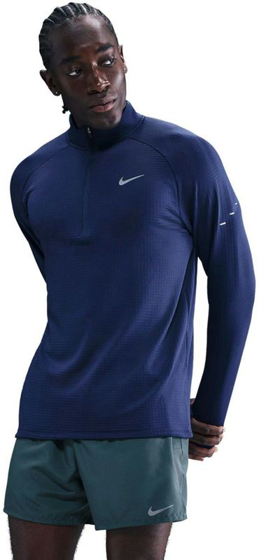 Nike - Stride Therma-FIT Repel - Hardlooptop - Zwart - Halflange Rits - Voor Heren
