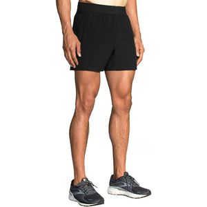 Korte Brooks - Sherpa 5 inch - Hardloopshorts - Zwart - Voering