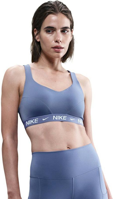 Nike Indy High Support padded verstelbare sport-bh - Blauw