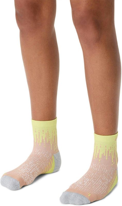 ASICS - Performance Run - Sportsokken - Roze Geel - Driekwart Lengte - Sneldrogend