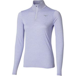 Mizuno Core Impulse Half Zip Long Sleeve Tee Icelandic Blauw Dames Maat S