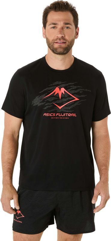 Asics - Fujitrail T-shirt - Korte Mouwen - Geel - 100% Polyester