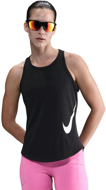 Nike - Tempo - Débardeur - Zwart/Wit - 100% Polyester