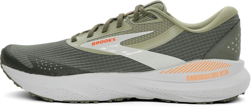 BROOKS Adrenaline GTS 24 Weatherized, herensneakers, 40 EU, Groen Grijs Oranje, 40 EU