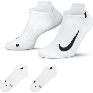 Nike - Multiplier Running No Show Socks - White Running Socks-34 - 38