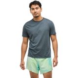 Hoka - Glidetech - T-shirt - Blauw - Zweetafvoerend Drirelease, HEIQ Mint Geurcontrole