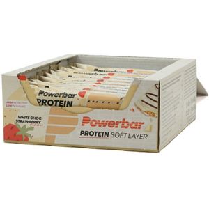 Powerbar Protein Soft Layer Bar White Chocolate Strawberry Box