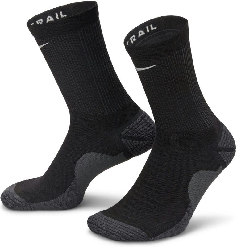Nike - Trail Run Crew - Sokken - Zwart - Halfhoge Trail Sokken