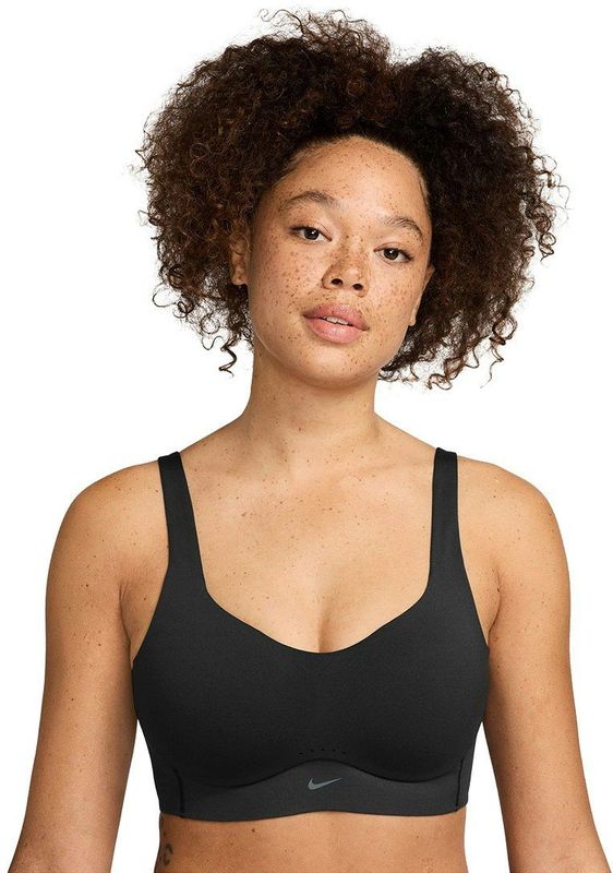 Nike Alate High Support padded aanpasbare sport-bh - Zwart