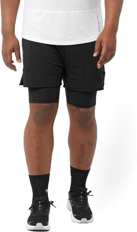 Sense - Aero 2in1 Short - Heren - Zwart - Lichtgewicht - Sneldrogend