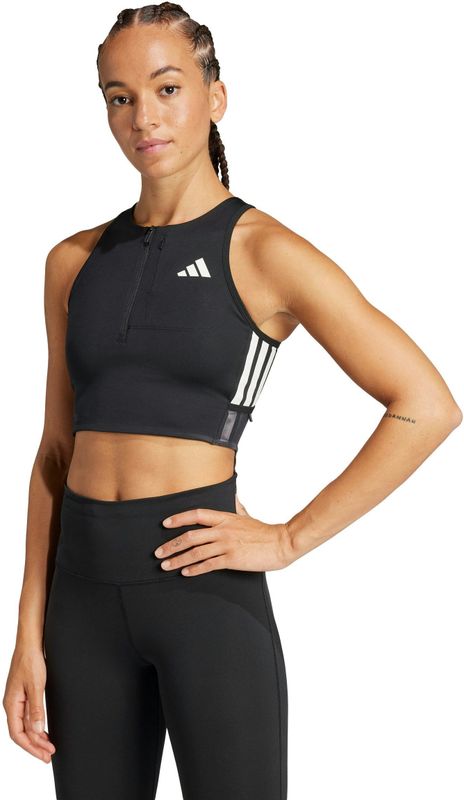 Adidas - Adizero Crop Top - Zwart - 79% Gerecycled Polyester