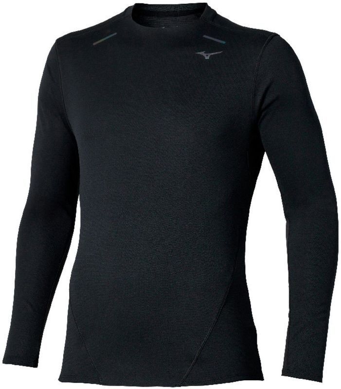 Mizuno Tech Thermal Charge Long Sleeve Tee Zwart Heren Maat S